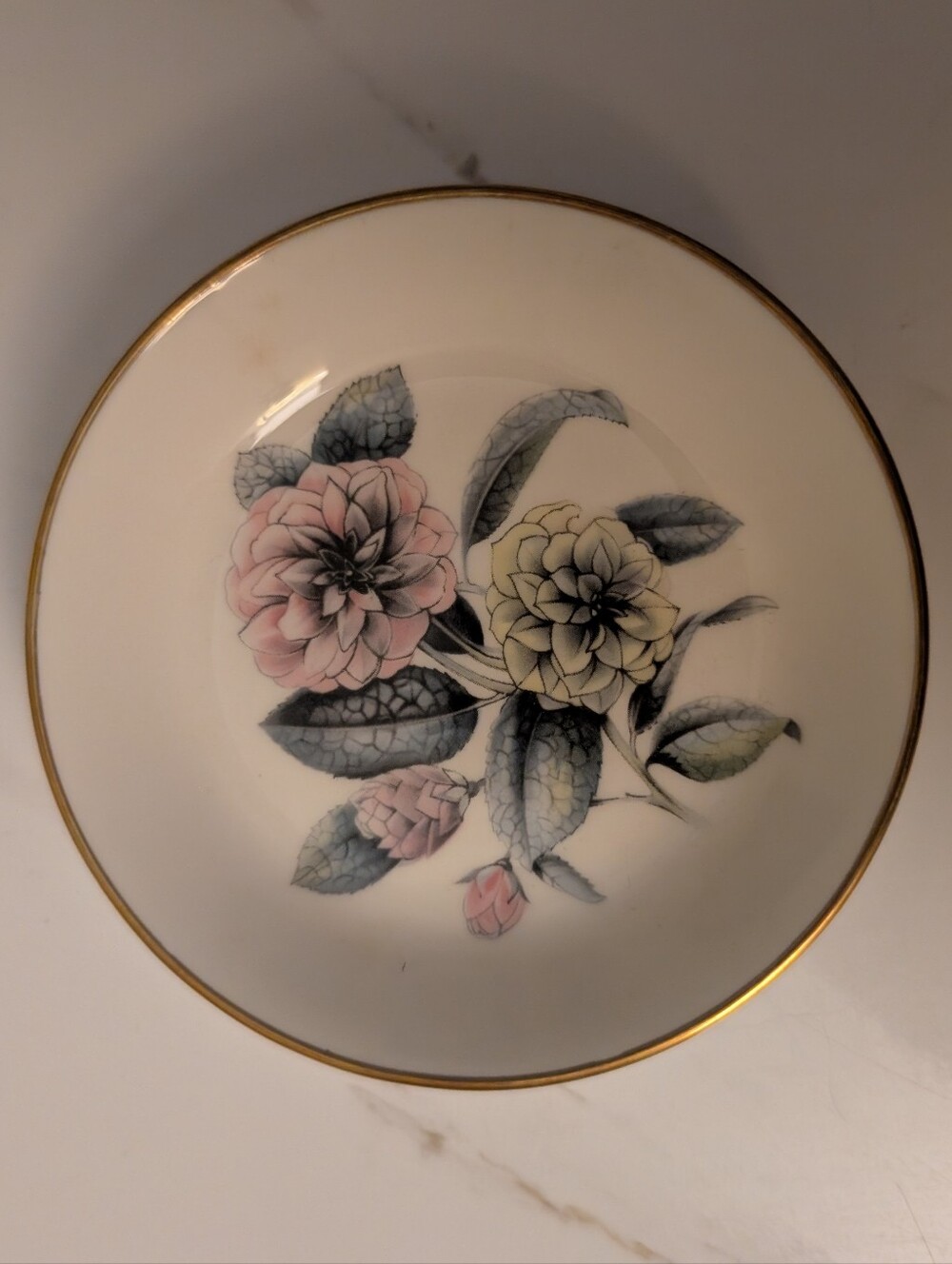 Vintage 1969 Royal Worcester Fine Bone China Floral Pin Dish with Original Box
